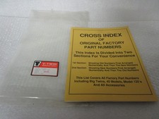 Harley Davidson Cross Reference Index Catalog for Vintage Harley Davidson