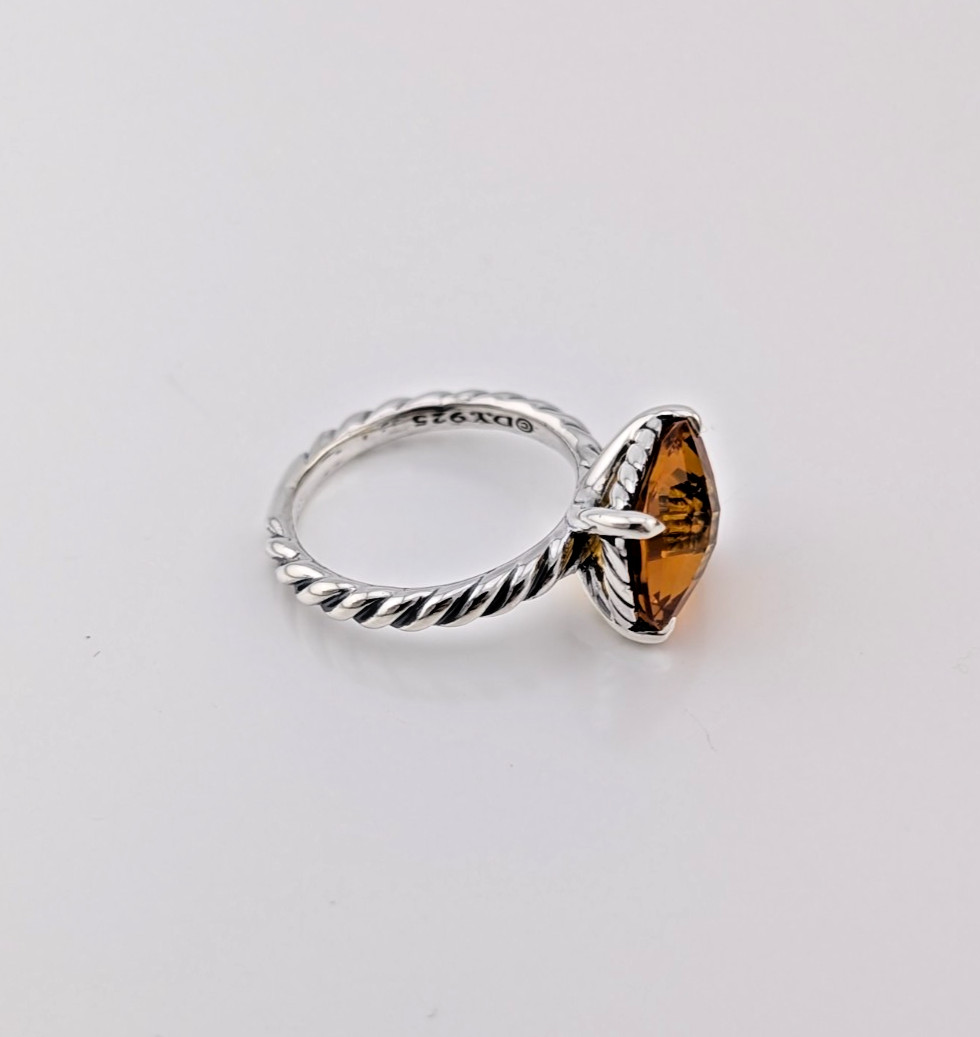 David Yurman Cushion Stack Ring with Citrine in s… - image 2
