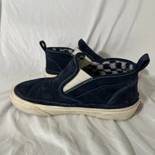 Vans MTE 1 Mid Slip On Navy Blue Sherpa Suede Men Size 7.5 Women’s 9 Shoes Winte