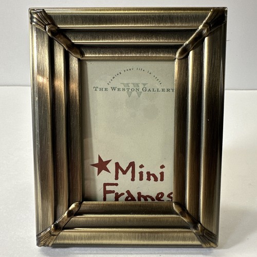 The Weston Gallery Photo Mini Frame Antique Gold 4.75x3.75 For 2.5x3.5 Photo - Picture 1 of 8