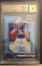 2018 Prizm Blue Shimmer Josh Allen Rookie Autographs BGS 9.5 with 10 Auto RC /25
