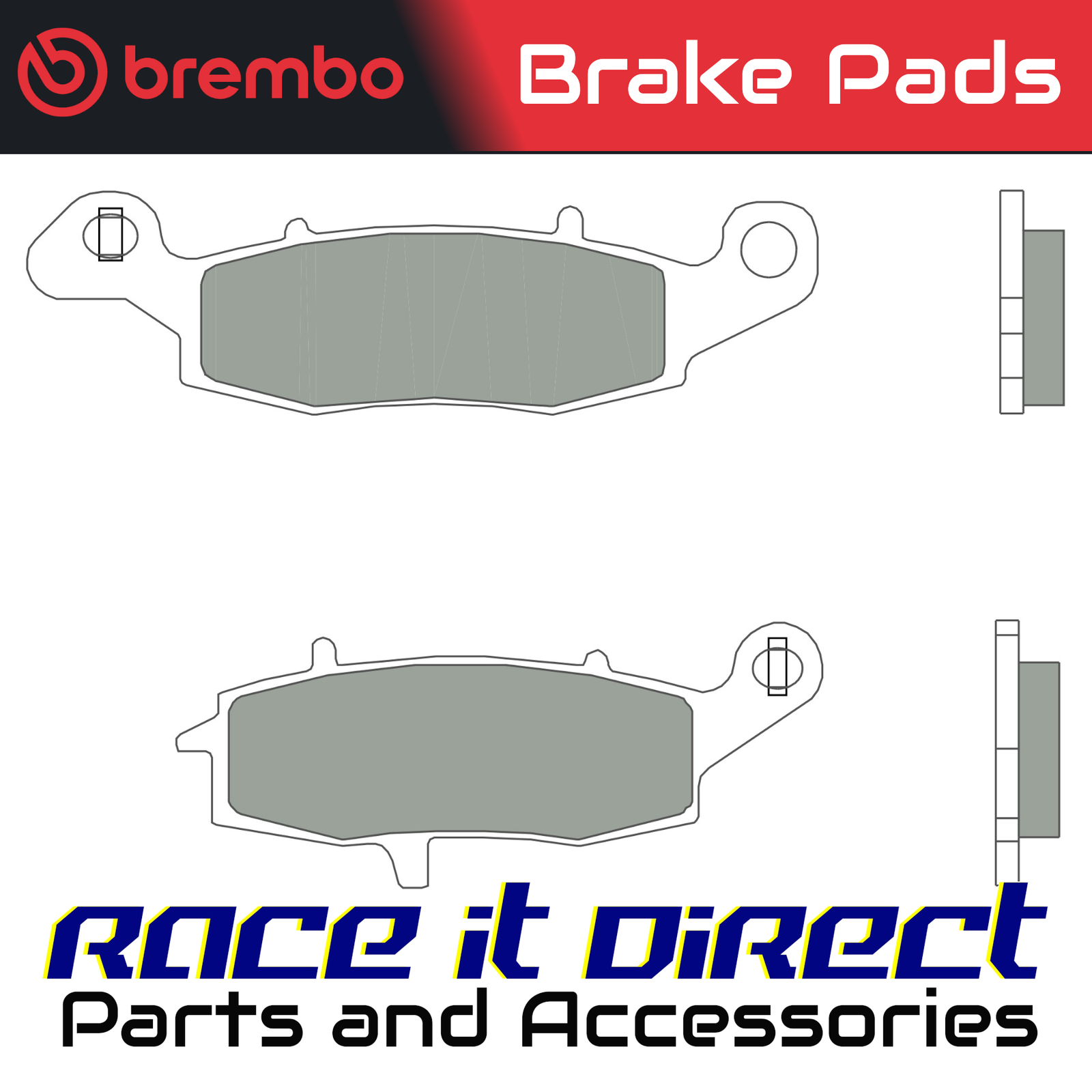 Brake Pads for KAWASAKI VN 1700 VOYAGER 2010 Rear Sinter Street Brembo