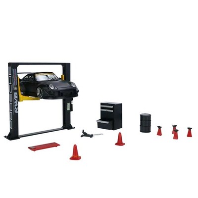 Upgrade1/64 Diecast Diorama Garage Maintenance Tool Set Model Car Decorative;