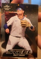 2023 Leaf Trinity Baseball Mega Box Matt Shaw XRC Steel Laser Rookie 🔥📈