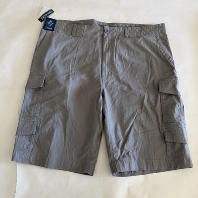 Men s GrayClassic Fit Cargo Short with Multiple Secure Flap Pockets