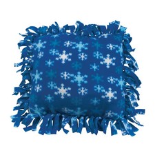 Kit artesanal de almohada atada de lana de copo de nieve azul y blanco de invierno - Hace 6