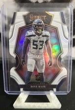2022 Panini Select Premier Level Boye Mafe #191 White Prizm Die-Cut /49 (RC)