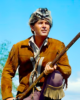 FESS PARKER - DAVY CROCKETT - 8''X10'' PHOTOGRAPH