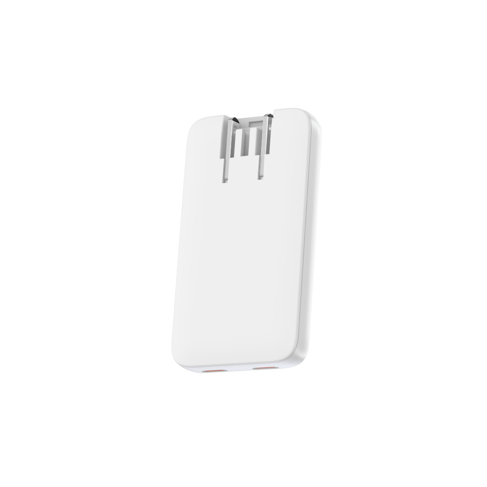 45W Dual USB-C Flat Ultra Slim Foldable Fast Charger Power Adapter for iPhone