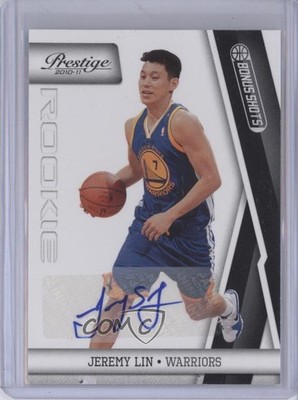 2010 Panini Prestige Bonus Shots Black 64/99 Jeremy Lin #187 Rookie Auto RC 0b1