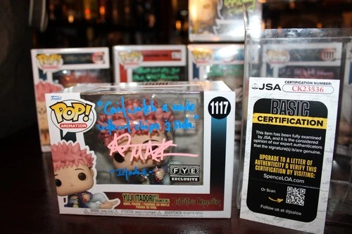 Funko Pop! Jujutsu Kaisen Yuji Itadori Signed And Quoted by Adam McArthur #1117