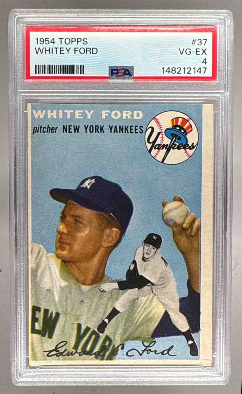 1954 Topps 37 Whitey Ford PSA 4 148212147