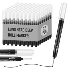 MBAIYO 72 Pcs Deep Hole Marker Pens, Waterproof 1 Count Pack of 72 , Black