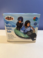 Snow Tubing: Flex Flyer I-50 Inflatable  50" Tornado/4 Handles w/ Repair Kit NEW