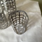 Vintage MCM Drinking Glasses w/ Removable Aluminum Sleeves Juice Rare Set Of 5 — photo 6