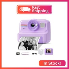 HiMont Kids Camera Instant Print, 1080P HD Instant Print Camera for Kids with 3