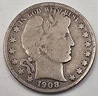 1908-O *SILVER* Barber Silver Half Dollar  *SILVER*