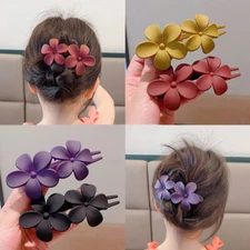 Frosted Flower Big Hair Clip Acrylic Duckbill Clip Ponytail Hairpin Hair Claws ,