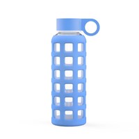 12 Oz Hot And Cold Glass With Square Silicone Grip Design Sports Water Bottle 12 Oz Hot And Cold Glass With Square Silicone Grip Design Sports Water Bottle