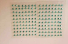 CraftbuddyUS 160pcs 4mm Individual TURQ PEARL Self Adhesive Rhinestone Gems