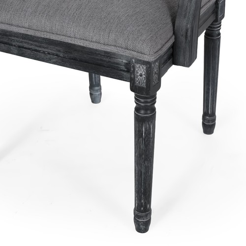 Joretta French Country Fabric Upholstered Wood and Cane 5 Piece Circular Dining - Picture 39 of 62