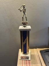 1985 VINTAGE BASEBALL Trophy, Athlete W/MARBLE Base 1st Place