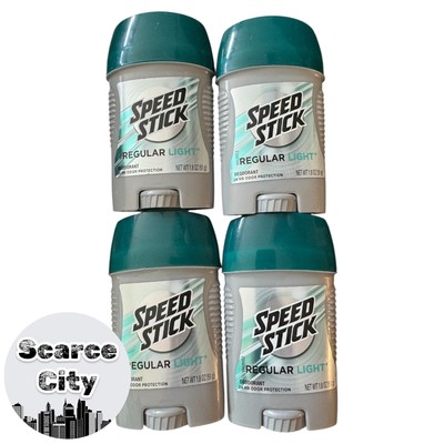Speed Stick Regular Light Deodorant 1.8oz 24 Hour Odor protection lot of 3