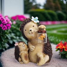 Dekofigur Gartenfigur Igel Mama Garten Dekoration Außen Deko wetterfest