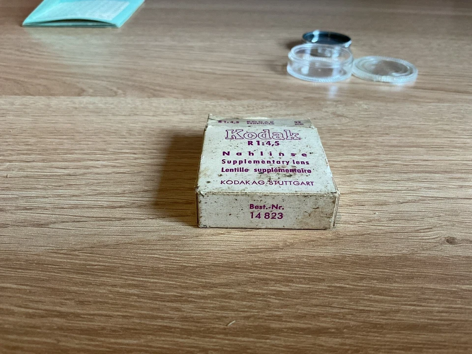 kodak 32mm supplementary lens R1:4.5 with box, booklet and case made in germany - Image 4 of 4