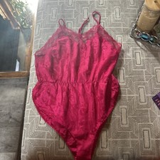 Vintage 60s 70s Romper Hot Pink Lace Small