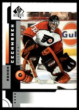 2001-02 SP Authentic #64 Roman Cechmanek Philadelphia Flyers Hockey Card