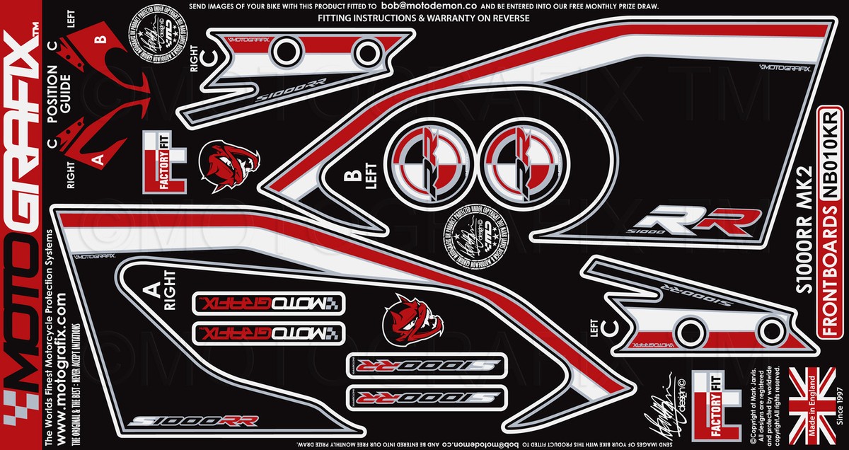 ところ BMW S1000RR 2015 2016 Motorcycle Front Fairing Protector Gel Paint