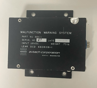 MALFUNCTION WARNING SYSTEM P/N 884-1 S/N 477