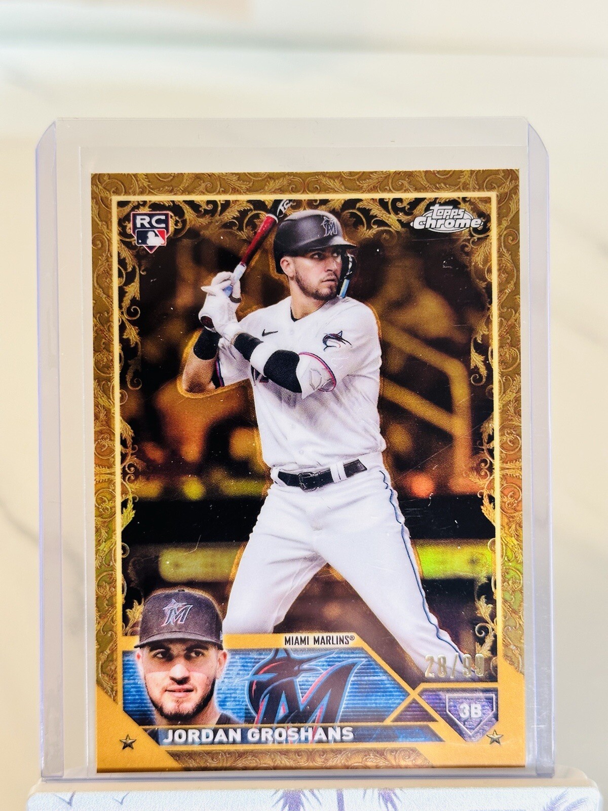 2023 Topps Gilded Collection Jordan Groshans Rookie 28/99 Miami Marlins