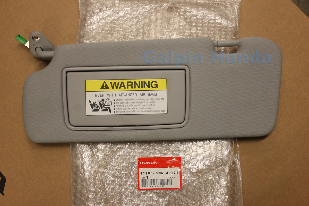 Genuine Honda Sunvisor LIGHT GREY NH643 Driver Side CR-V P/N