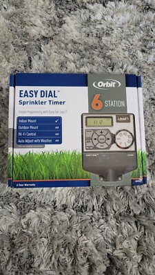 Orbit Easy Dial 6 Station Sprinkler Timer With Easy-Set Logic 57596