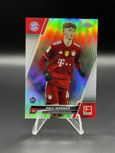 2021-22 Topps Chrome Bundesliga Paul Wanner Refractor Rookie RC 46 Bayern Munich