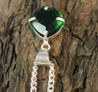 Certified Green Emerald 18.50 Ct Heart Shape Natural Gemstone Engagement Pendant