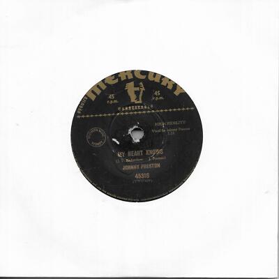Johnny Preston Running Bear / My Heart Knows Australian 45 7'' single Australia