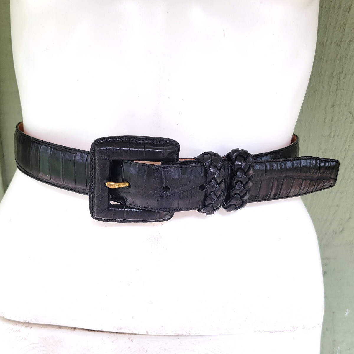 BRIGHTON WOMEN’S BLACK LEATHER BELT WIDTH 1”.SIZE SMALL Vintage 90s Women main image 4