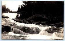 RPPC KATAHDIN REGION, Maine ME ~ BIG NIAGARA FALLS Nesowadnehunk Stream Postcard