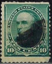 USA Stamps:  1890 10c. green, Webster SC226 Used.