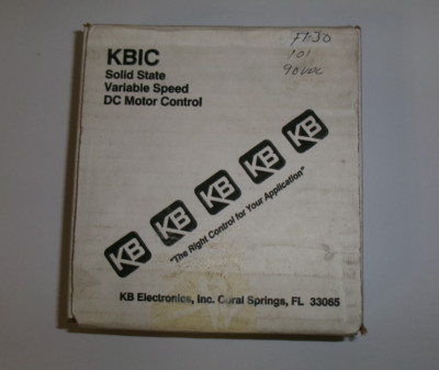 NEW KB ELECTRONICS KBIC-118 / KBIC118 DC MOTOR SPEED CONTROL 115V 50/60Hz
