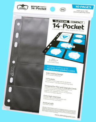 10 ULTIMATE GUARD SUPREME 14-POCKET STANDARD SIZE MINI AMERICAN SIDE LOAD PAGES