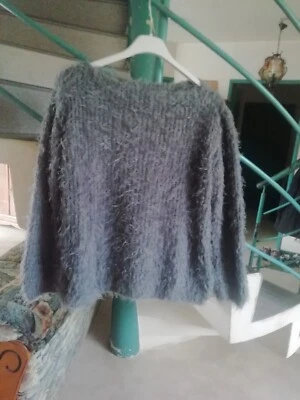 Pull Gris Foncé Taille S Marque Stella Bianca Femme Occasion - Photo 1/2