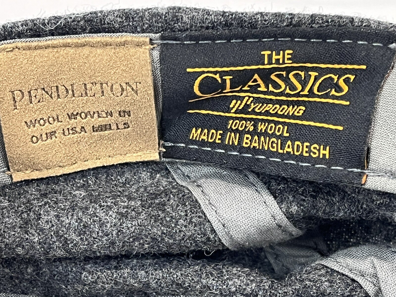 Pendleton 100% Wool Baseball Hat Cap Gray - image 7