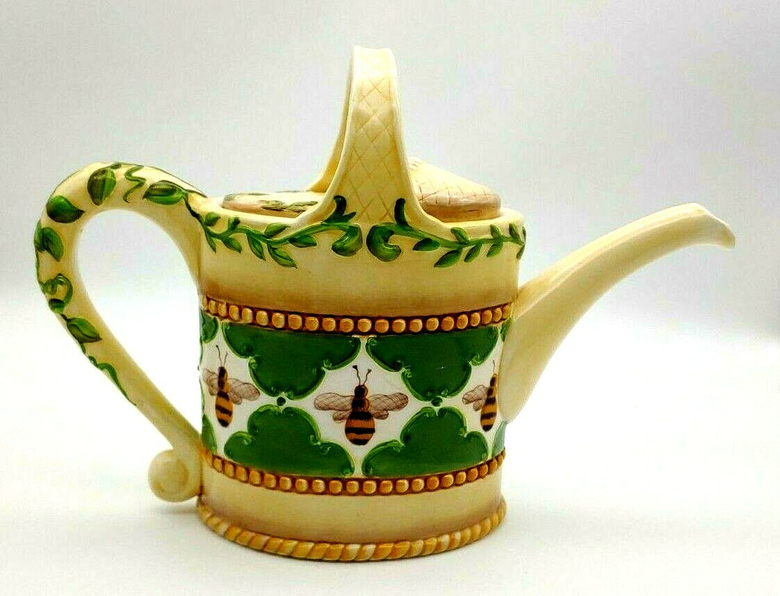 Kelly Paulk for Silvestri Handpainted Folkart Ceramic Bee Pitcher