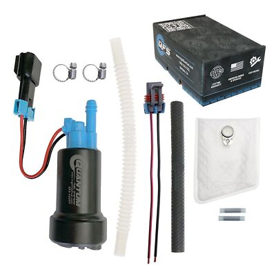 QFS 450LPH E85 Compatible In-Tank Fuel Pump + 085 Install Kit + Flex