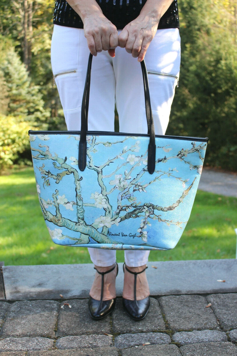 Erwin Pearl Vincent Van Gogh Museum Almond Blossoms Tote Bag Light  Blue/Black