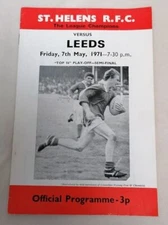 PROGRAMME - St Helens Saints RLFC V Leeds Friday 7th May 1971